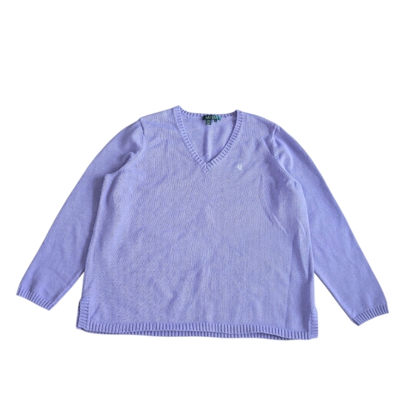 Lauren Ralph Lauren Classic Horizon Pullover Sweater In Lavender - Picture 2 of 7